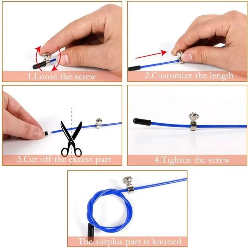 1PCS Jump Rope Ultra-Speed Skipping Rope Steel Wire Jumping Ropes for Boxing Gym Fitness Training 3 Meters Adjustable Speed Gym